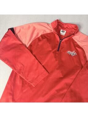 Washington Capitals Mens Medium 1/4 Zip Red Long-Sleeve Lightweight Pullover NHL